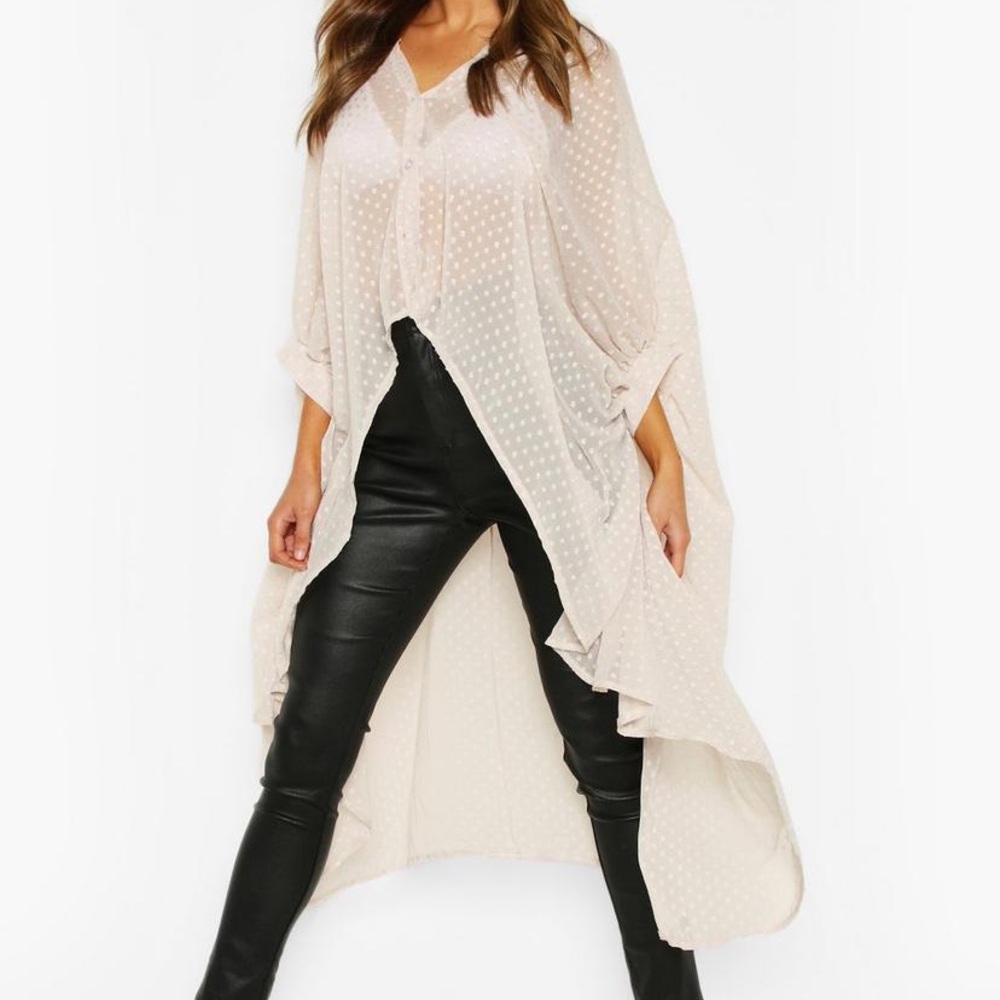 BooHoo Chiffon Oversized Shirt